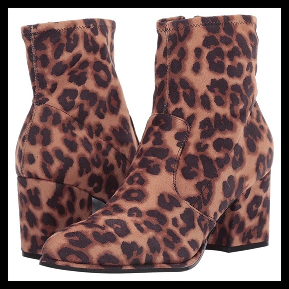 MARC FISHER Leopard Leave2 Block Heel Stretch Bootie - Picture 6 of 14